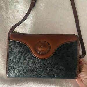 Dooney & Bourke Black and Brown Leather Crossbody Bag
